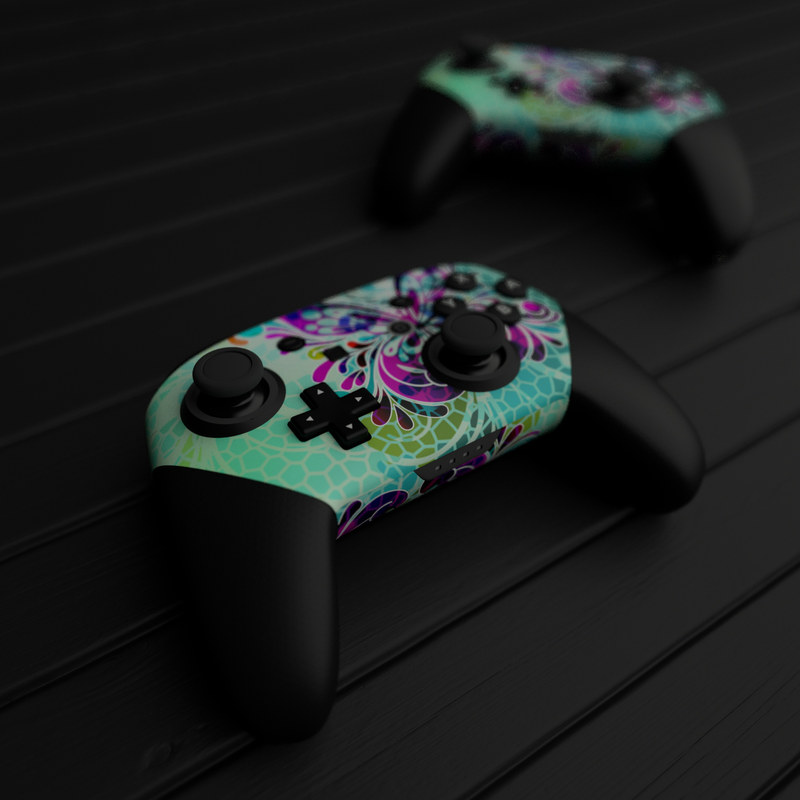Nintendo Switch Pro Controller Skin - Butterfly Glass (Image 5)