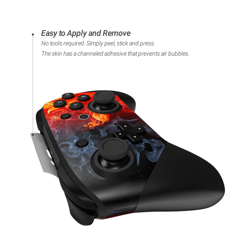 Nintendo Switch Pro Controller Skin - Flower Of Fire (Image 2)