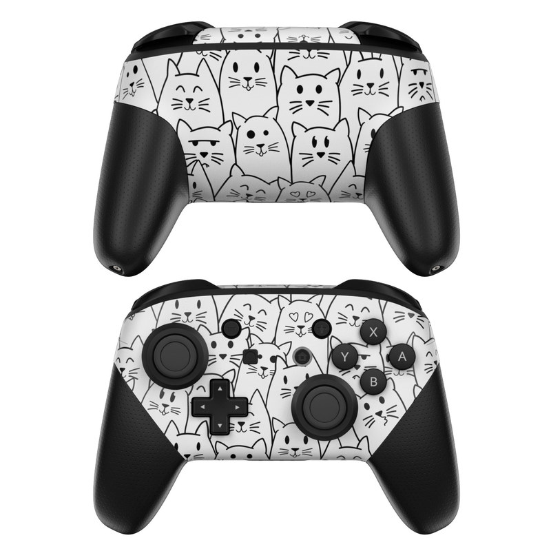 Nintendo Switch Pro Controller Skin - Moody Cats (Image 1)