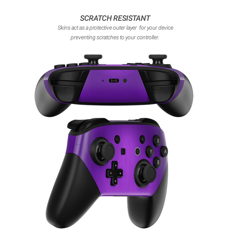 Nintendo Switch Pro Controller Skin - Purple Burst (Image 3)