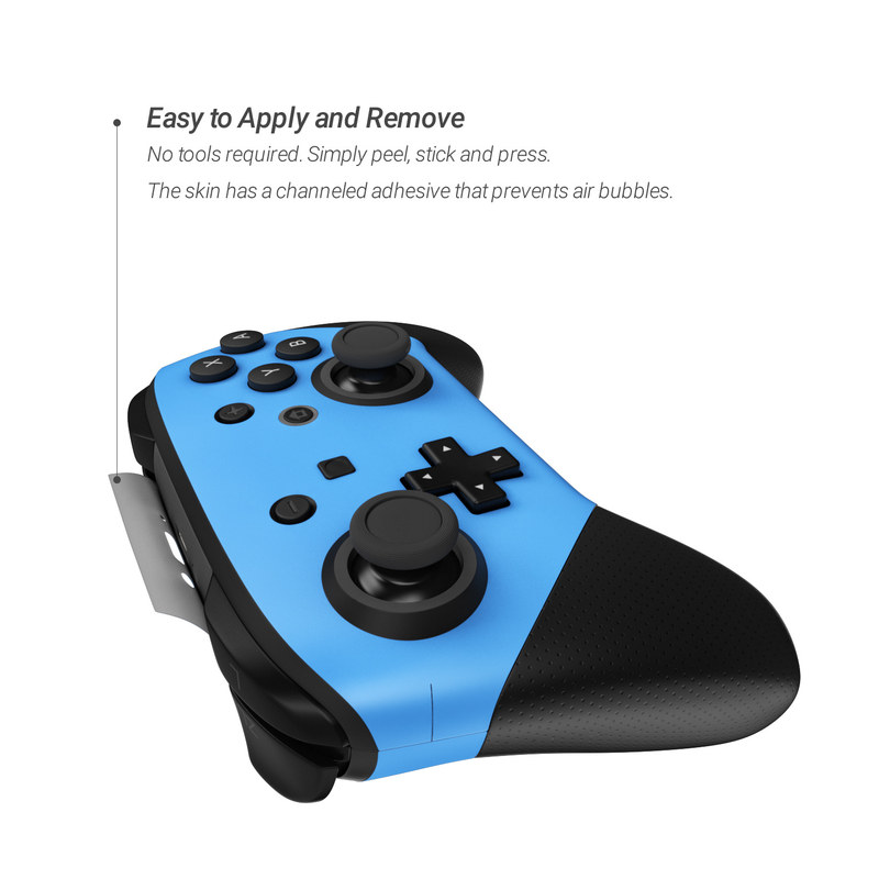 Nintendo Switch Pro Controller Skin - Solid State Blue (Image 2)