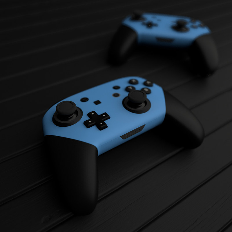 Nintendo Switch Pro Controller Skin - Solid State Blue (Image 5)