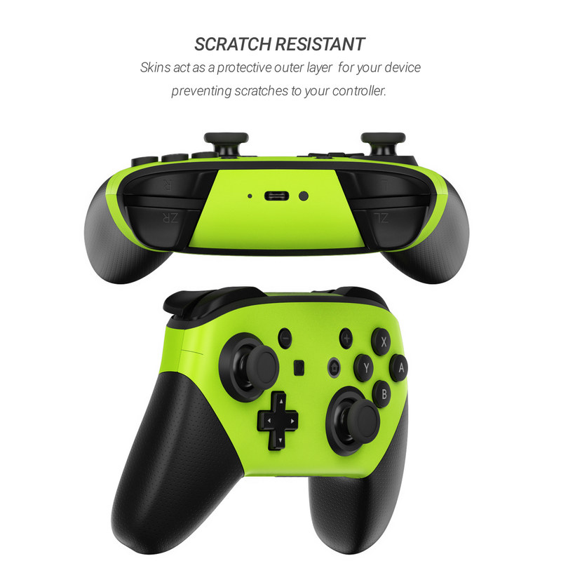 Nintendo Switch Pro Controller Skin - Solid State Lime (Image 3)
