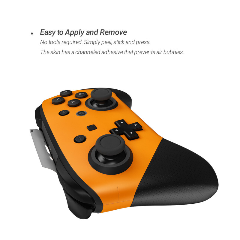Nintendo Switch Pro Controller Skin - Solid State Orange (Image 2)