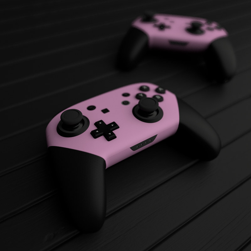 Nintendo Switch Pro Controller Skin - Solid State Pink (Image 5)