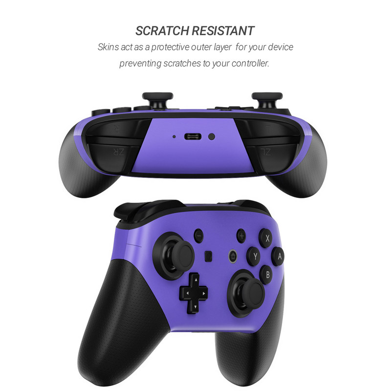 Nintendo Switch Pro Controller Skin - Solid State Purple (Image 3)