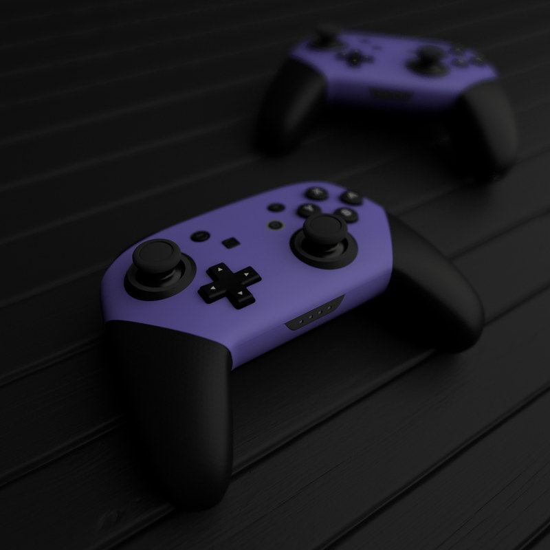 Nintendo Switch Pro Controller Skin - Solid State Purple (Image 5)