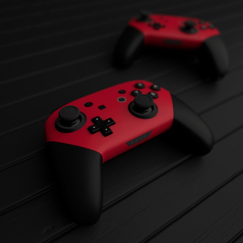 Nintendo Switch Pro Controller Skin - Solid State Red (Image 5)