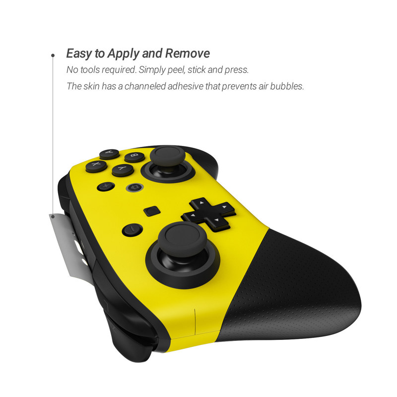 Nintendo Switch Pro Controller Skin - Solid State Yellow (Image 2)
