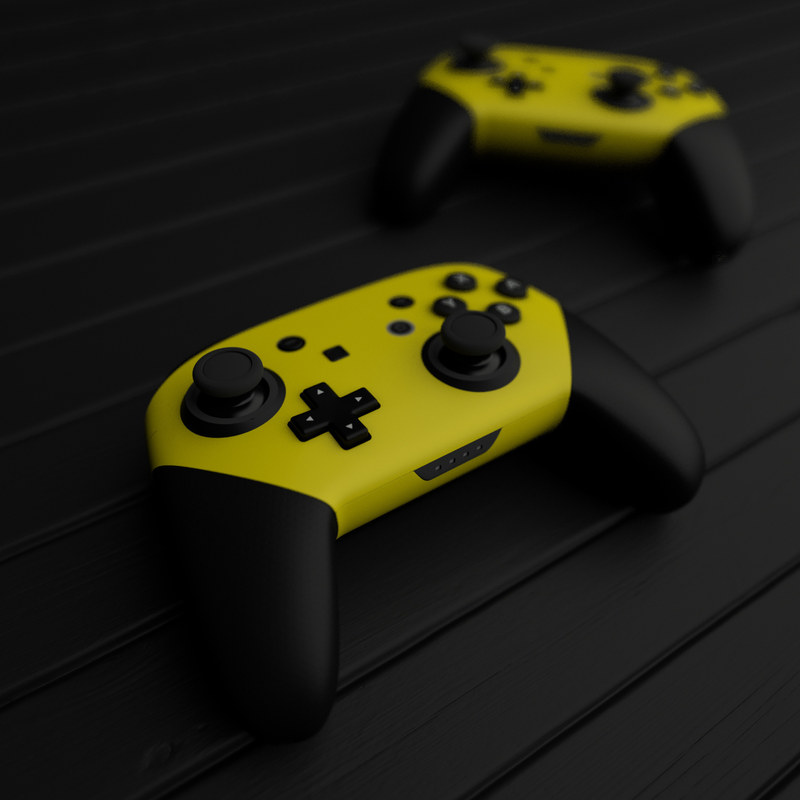 Nintendo Switch Pro Controller Skin - Solid State Yellow (Image 5)
