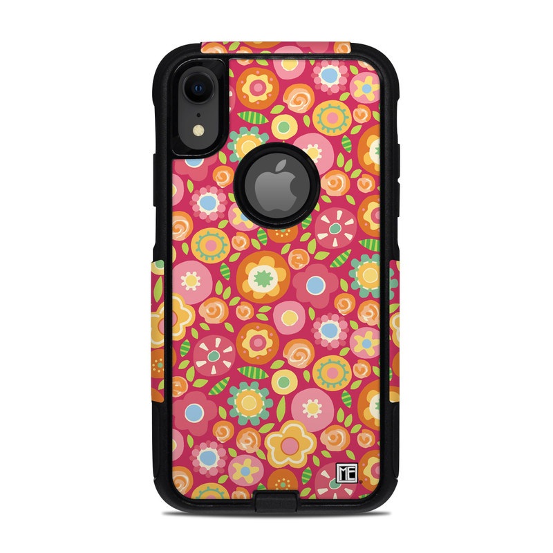 OtterBox Commuter iPhone XR Case Skin - Flowers Squished (Image 1)