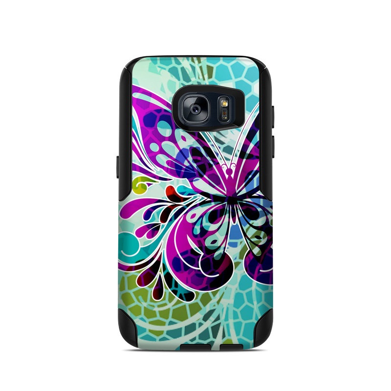 OtterBox Commuter Galaxy S7 Case Skin - Butterfly Glass (Image 1)