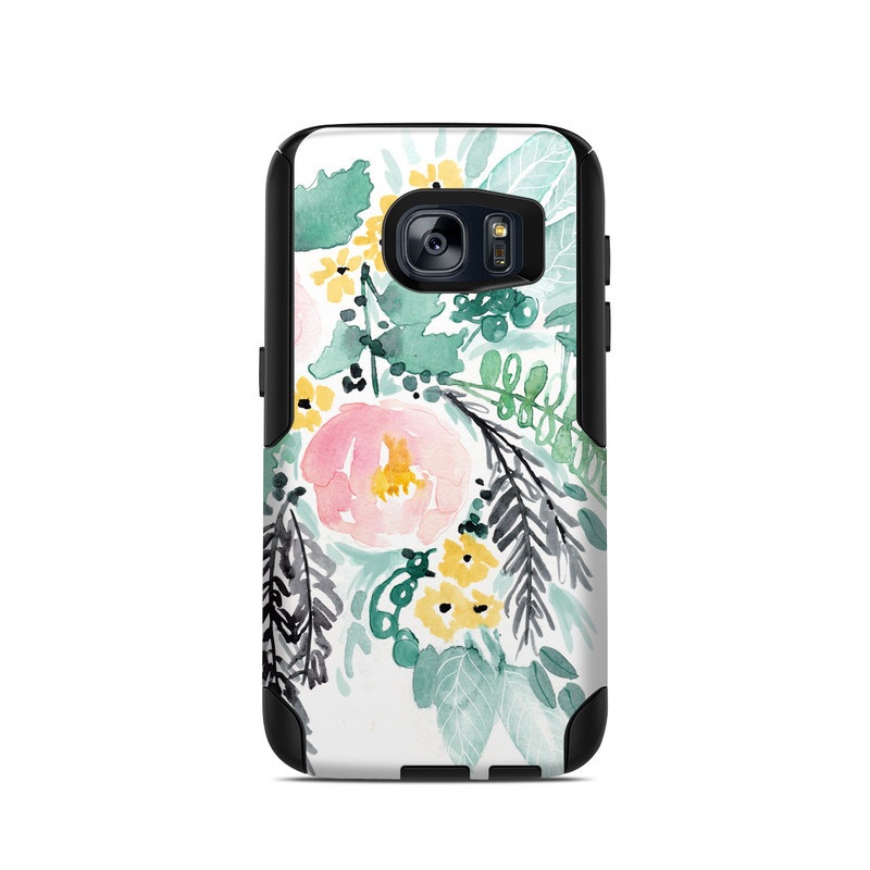 OtterBox Commuter Galaxy S7 Case Skin - Blushed Flowers (Image 1)