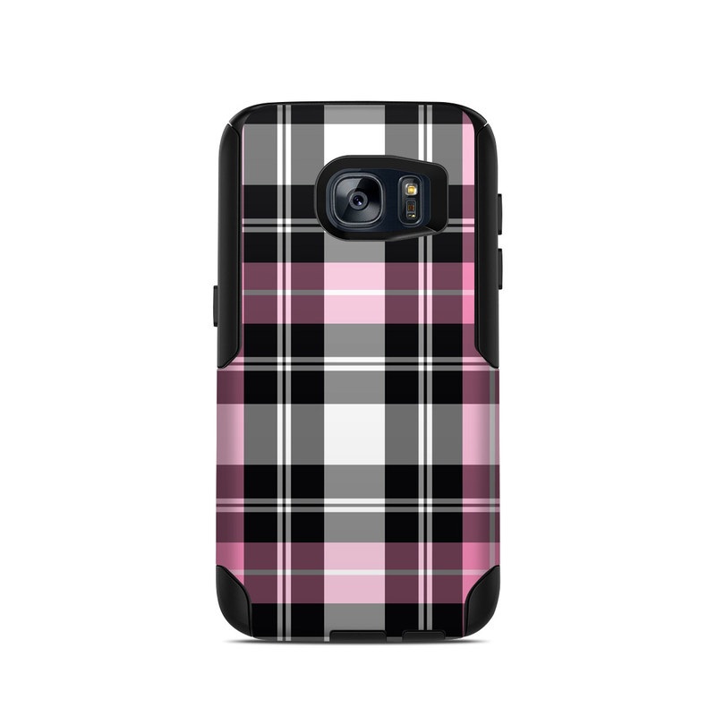 OtterBox Commuter Galaxy S7 Case Skin - Pink Plaid (Image 1)