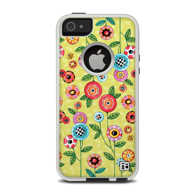 OtterBox Commuter iPhone 5 Case Skin - Button Flowers (Image 1)