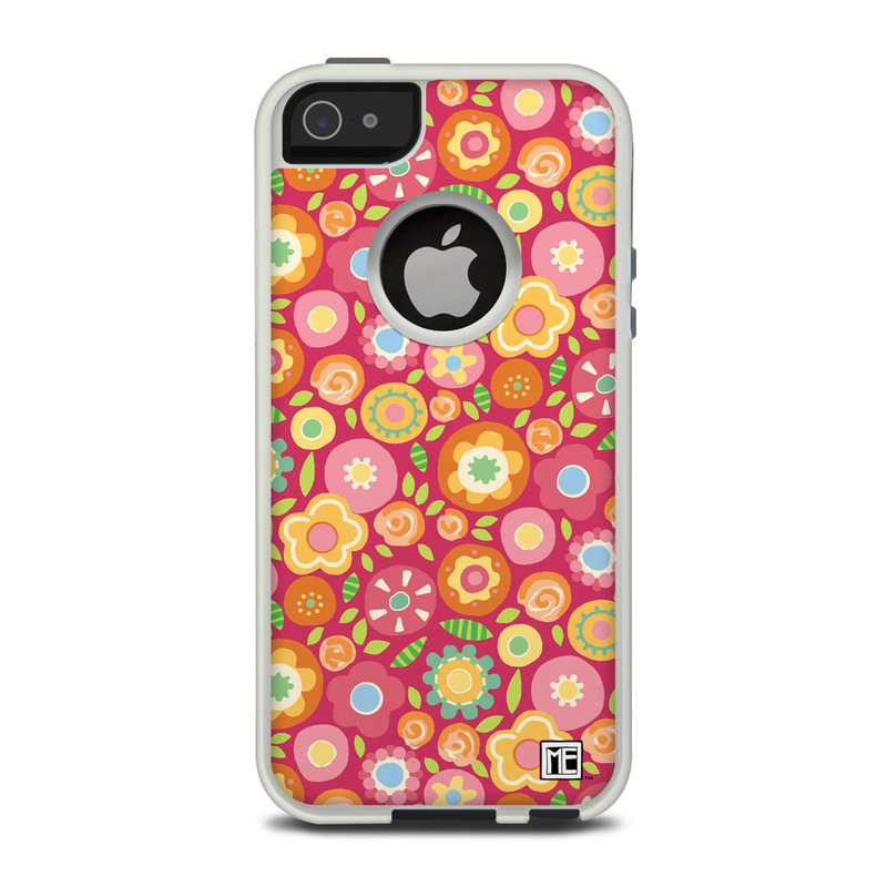 OtterBox Commuter iPhone 5 Case Skin - Flowers Squished (Image 1)