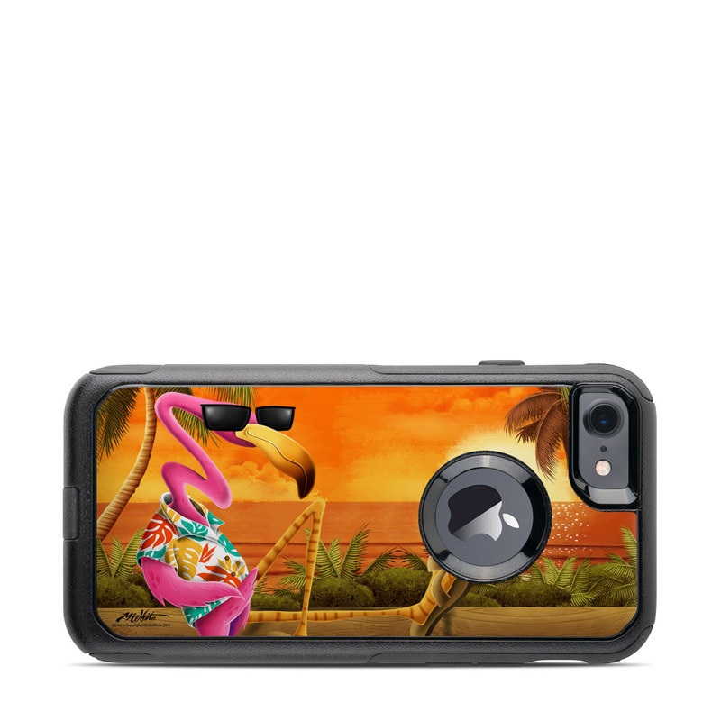 OtterBox Commuter iPhone 7 Case Skin - Sunset Flamingo (Image 1)