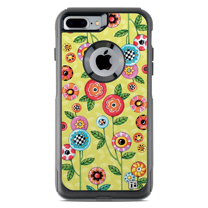 OtterBox Commuter iPhone 7 Plus Case Skin - Button Flowers (Image 1)