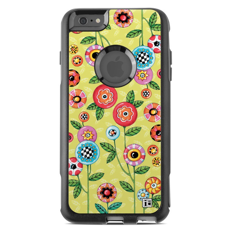 OtterBox Commuter iPhone 6 Plus Case Skin - Button Flowers (Image 1)