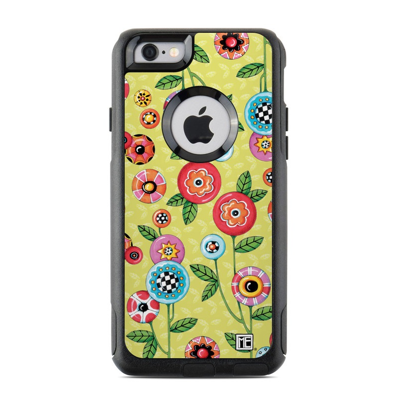 OtterBox Commuter iPhone 6 Case Skin - Button Flowers (Image 1)