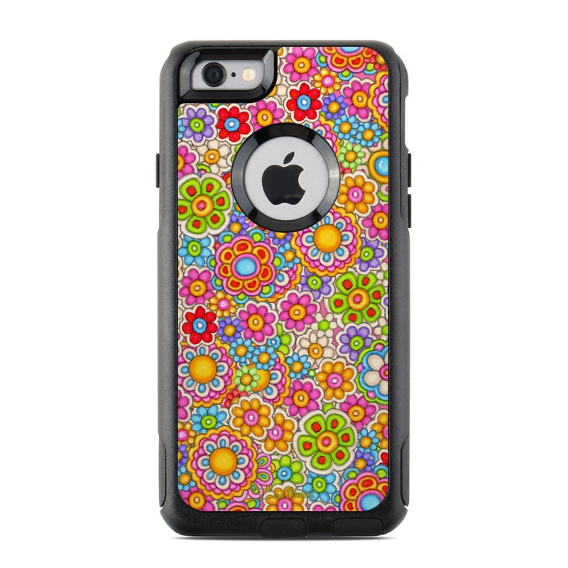 OtterBox Commuter iPhone 6 Case Skin - Bright Ditzy (Image 1)