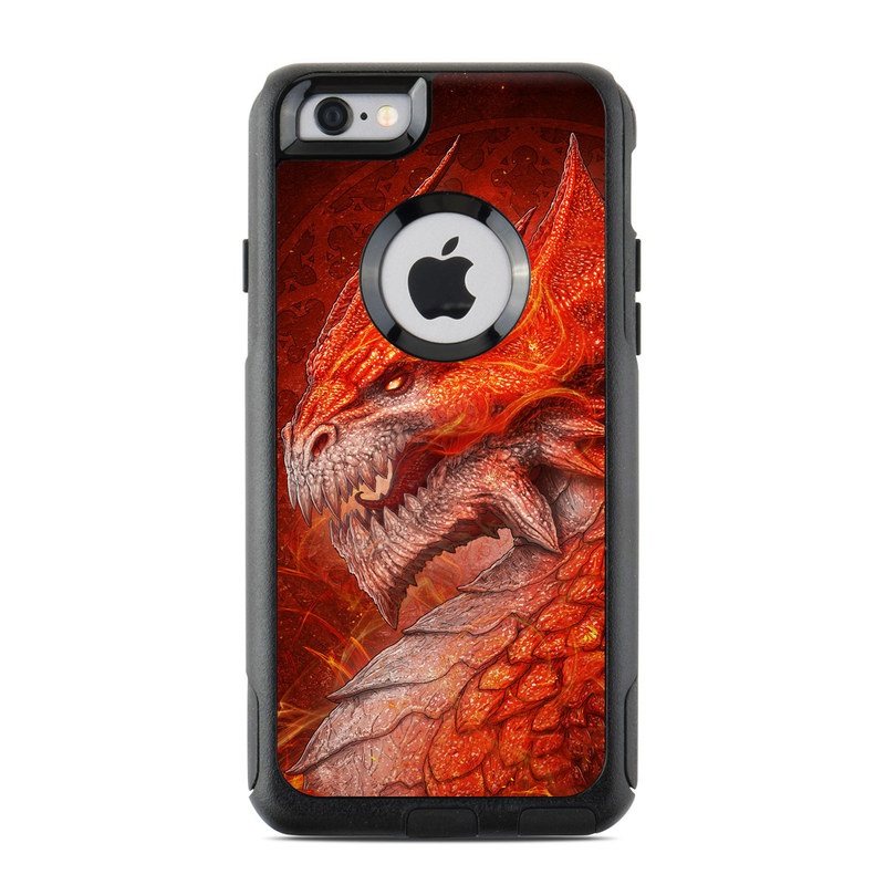 OtterBox Commuter iPhone 6 Case Skin - Flame Dragon (Image 1)