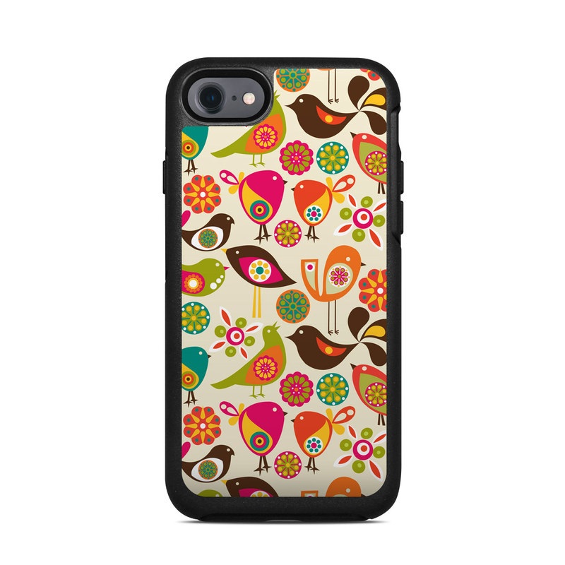 OtterBox Symmetry iPhone 7 Case Skin - Bird Flowers (Image 1)