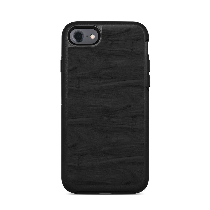 OtterBox Symmetry iPhone 7 Case Skin - Black Woodgrain (Image 1)