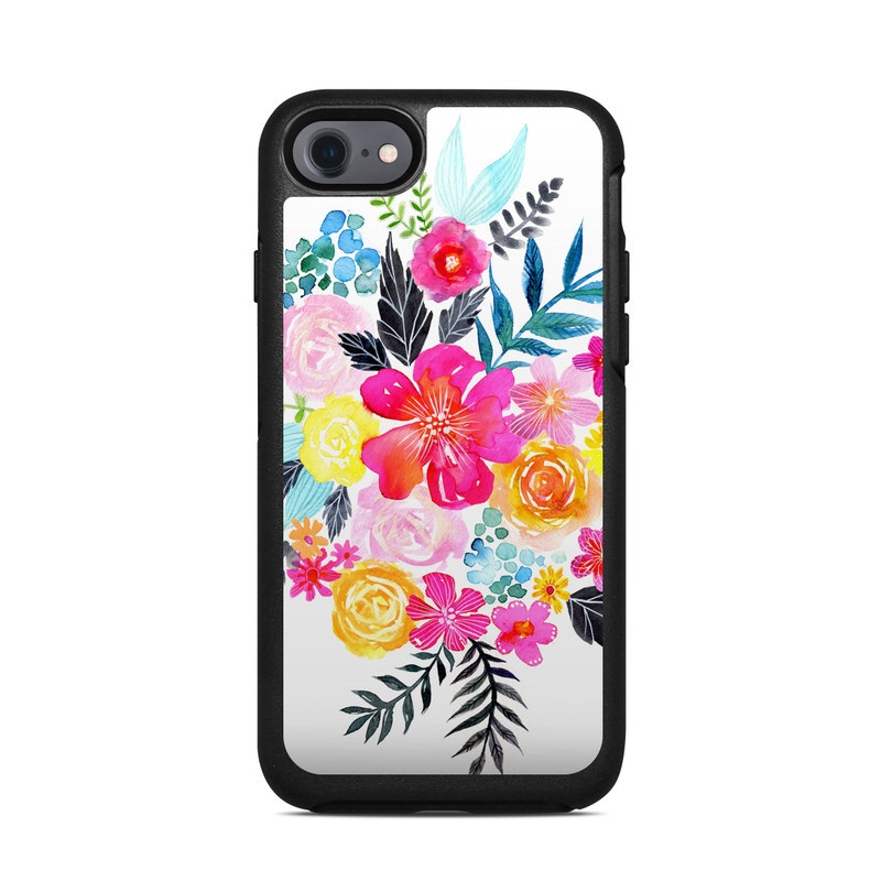 OtterBox Symmetry iPhone 7 Case Skin - Pink Bouquet (Image 1)