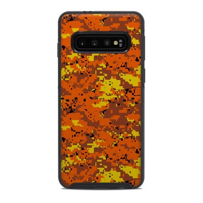 OtterBox Symmetry Galaxy S10 Case Skin - Digital Orange Camo