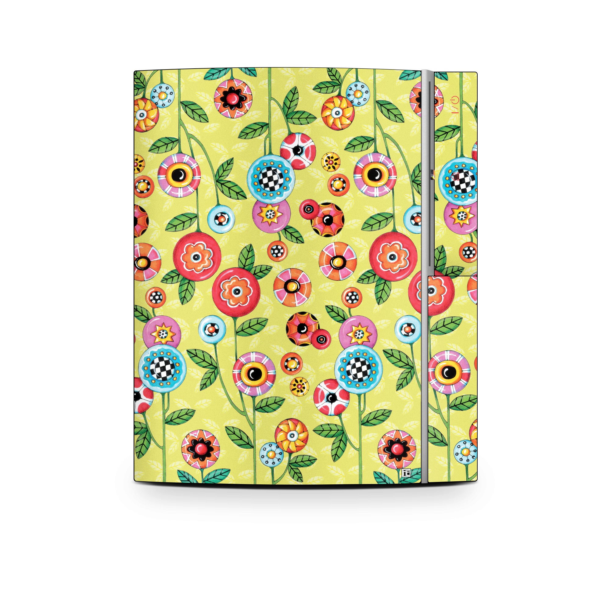 PS3 Skin - Button Flowers (Image 1)