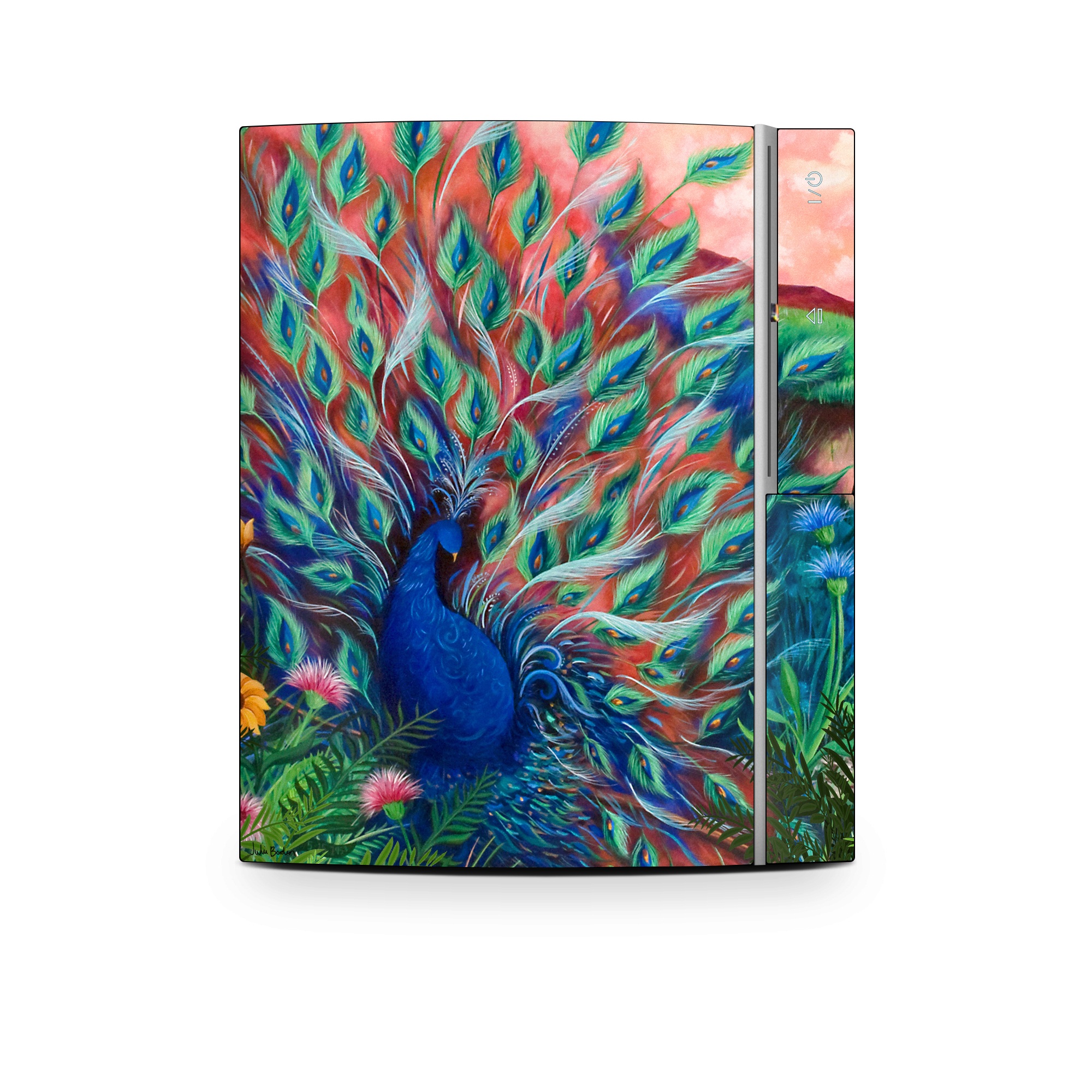 PS3 Skin - Coral Peacock (Image 1)