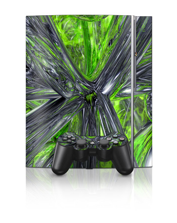 PS3 Skin - Emerald Abstract