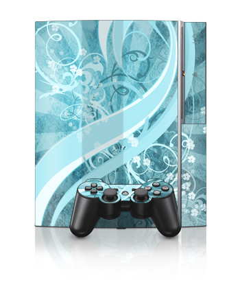 PS3 Skin - Flores Agua