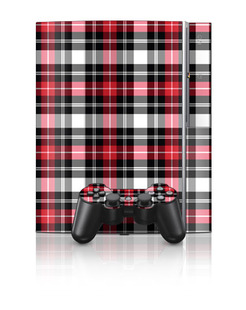 PS3 Skin - Red Plaid