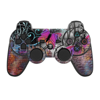PS3 Controller Skin - Butterfly Wall