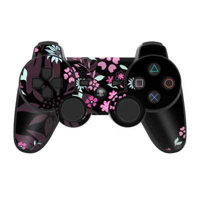 PS3 Controller Skin - Dark Flowers