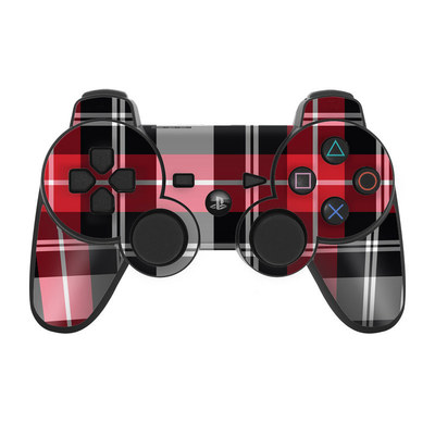 PS3 Controller Skin - Red Plaid