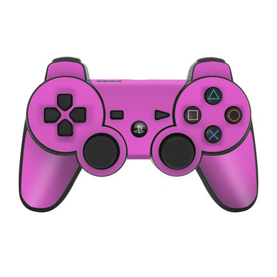 PS3 Controller Skin - Solid State Vibrant Pink