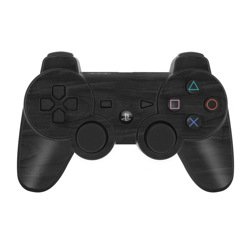 PS3 Controller Skin - Black Woodgrain (Image 1)