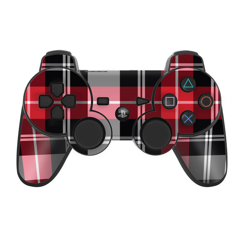 PS3 Controller Skin - Red Plaid (Image 1)