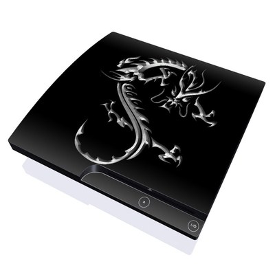 PS3 Slim Skin - Chrome Dragon