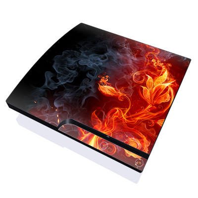 PS3 Slim Skin - Flower Of Fire