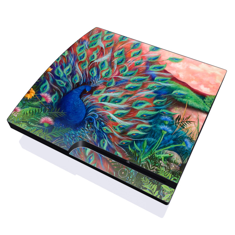 PS3 Slim Skin - Coral Peacock (Image 1)
