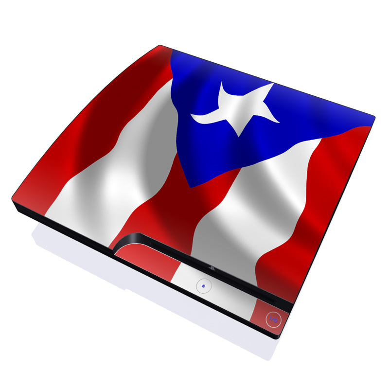 PS3 Slim Skin - Puerto Rican Flag (Image 1)