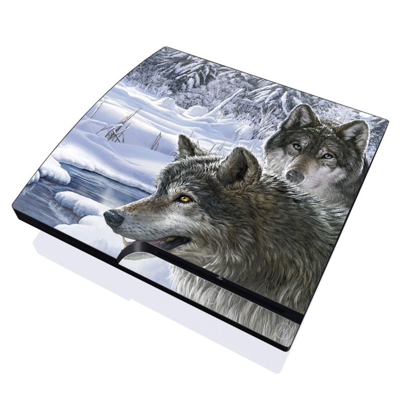 PS3 Slim Skin - Snow Wolves (Image 1)