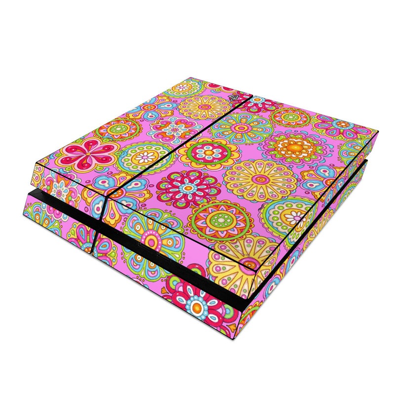 Sony PS4 Skin - Bright Flowers (Image 1)