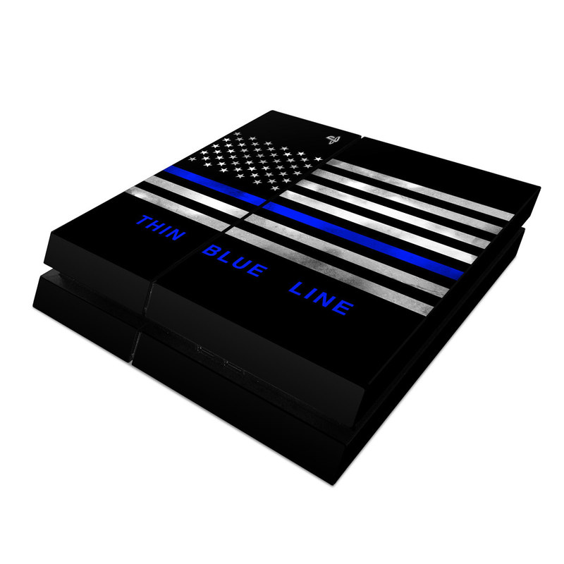 Sony PS4 Skin - Thin Blue Line (Image 1)