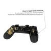 Sony PS4 Controller Skin - Black Gold Marble (Image 2)