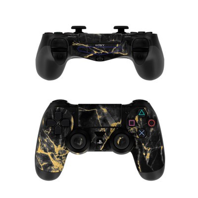 Sony PS4 Controller Skin - Black Gold Marble